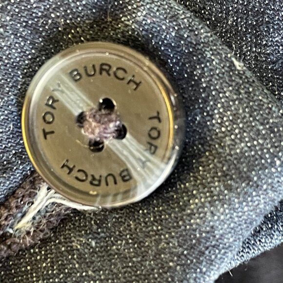 Tory Burch Dark Denim Etta Cuffed Jeans PantsTrousers-Size 28 - Picture 14 of 14